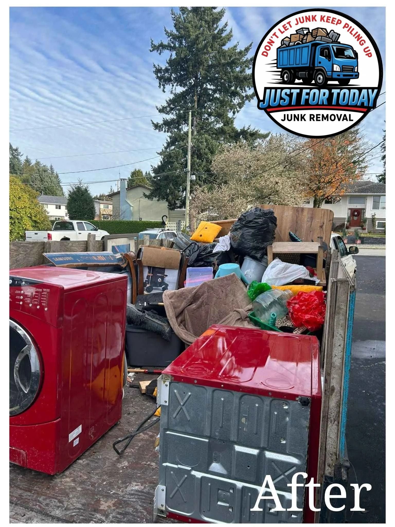 Junk removal truck and crew