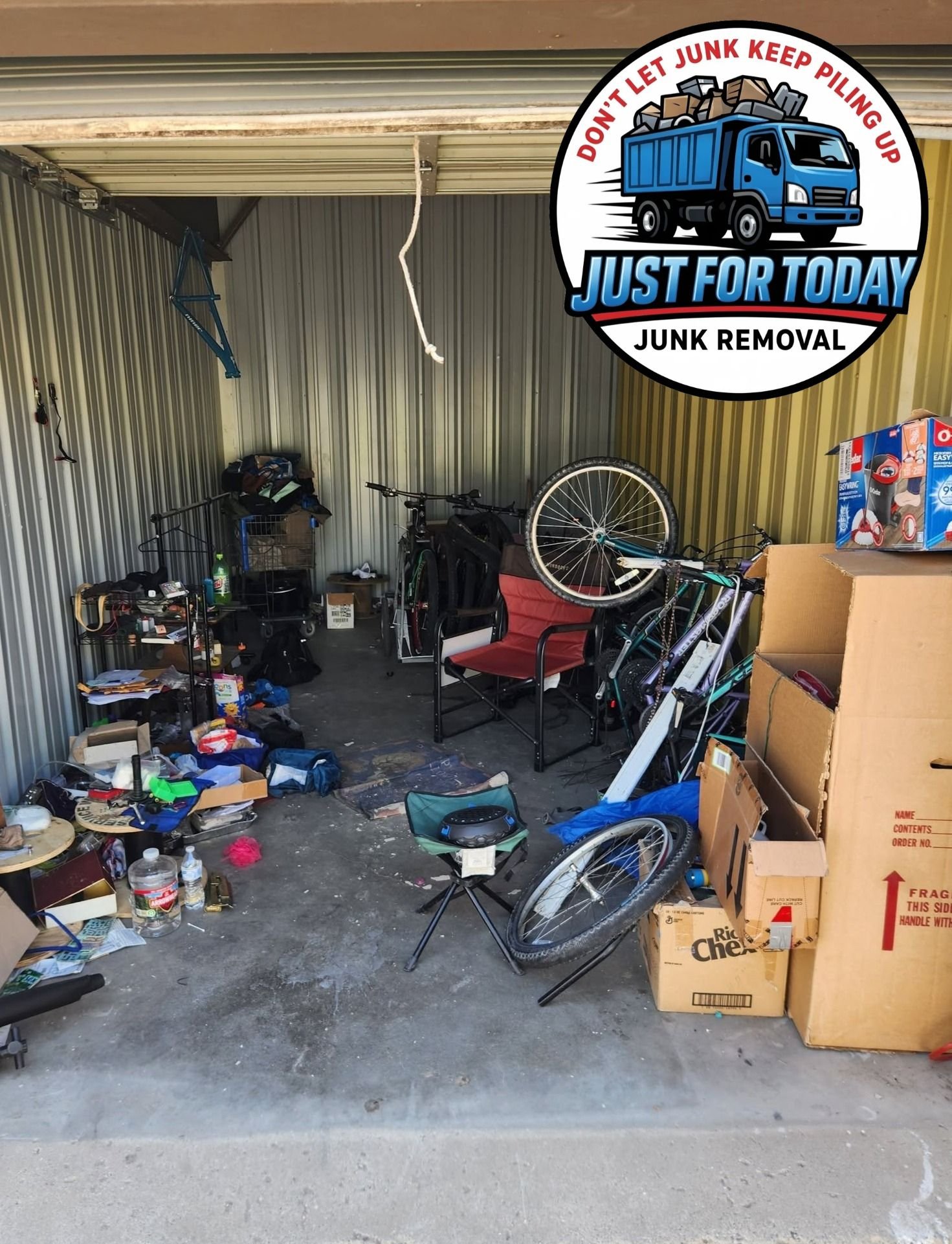 Empty storage unit after junk removal