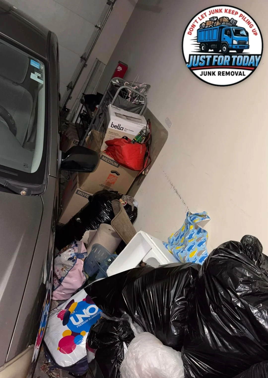 Property cleanout crew hauling unwanted items