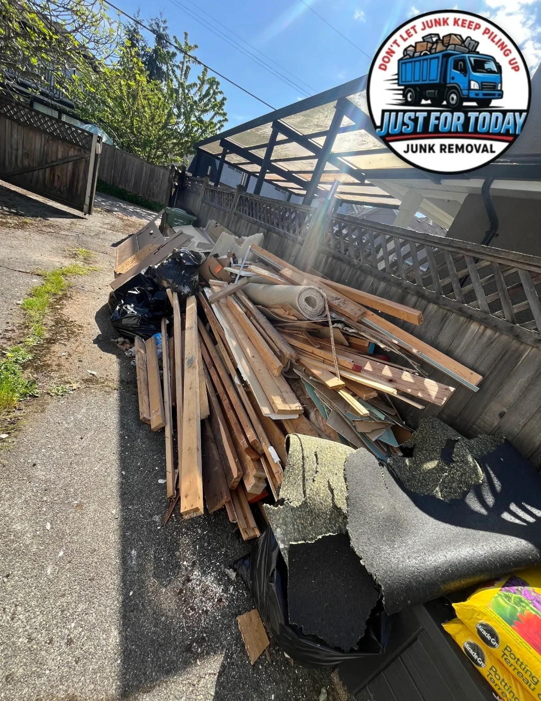 Professional junk removal at work