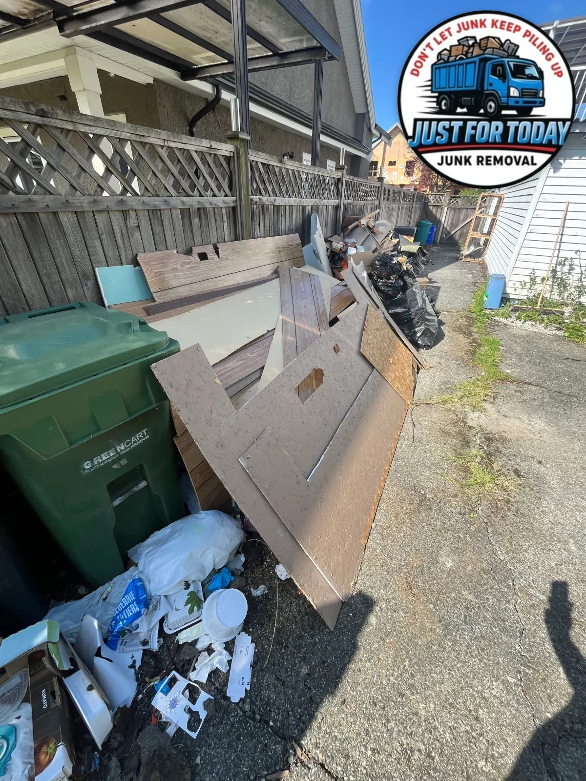 Furniture and belongings loaded for property clearance